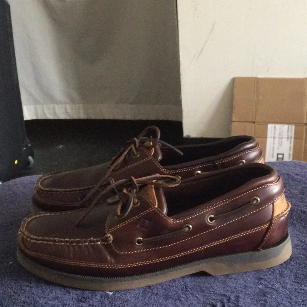 Sperry Men's Dark Brown Leather Boat Shoes